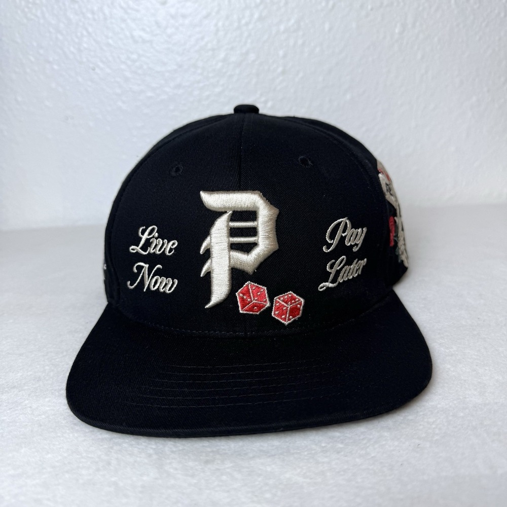 Primitive Let It Ride Hat Live Now Pay Later Adjustable SnapBack Cap Dice Cards